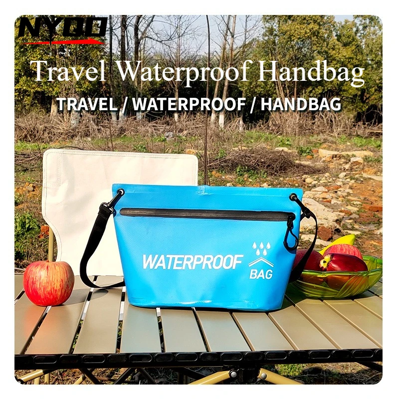 

Outdoor hiking bag with zipper storage compartment single-shoulder waterproof swimming bag outdoor travel carry-on bag