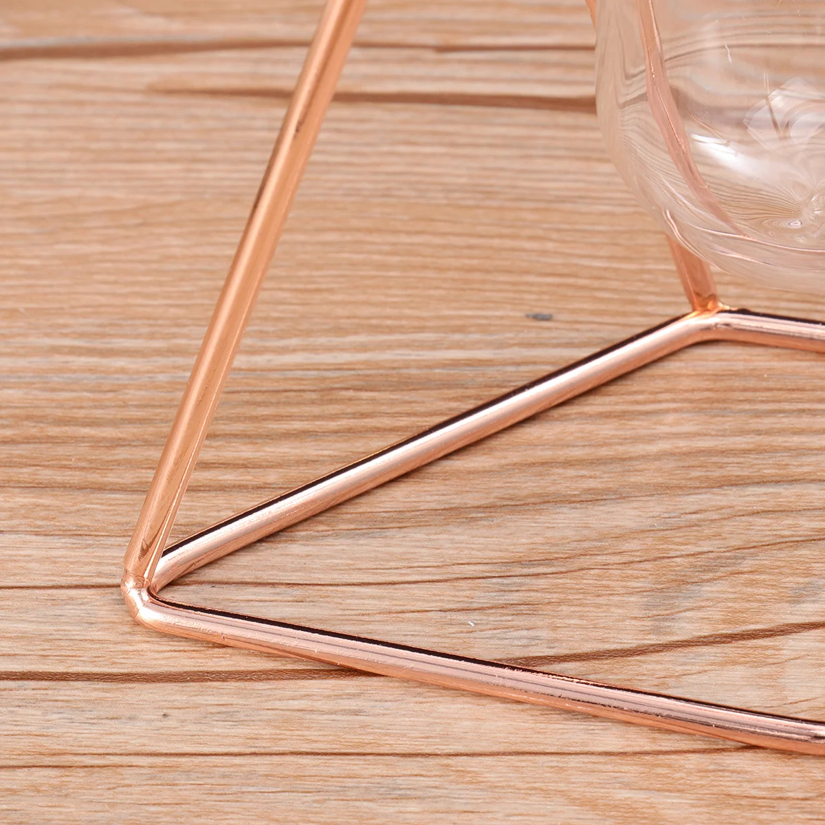 

1pc Iron Art Glass Tube Vase Rose Gold Short Flower Planter Terrarium Plant Container Metal Frame Greenhouse Holder Home Decor