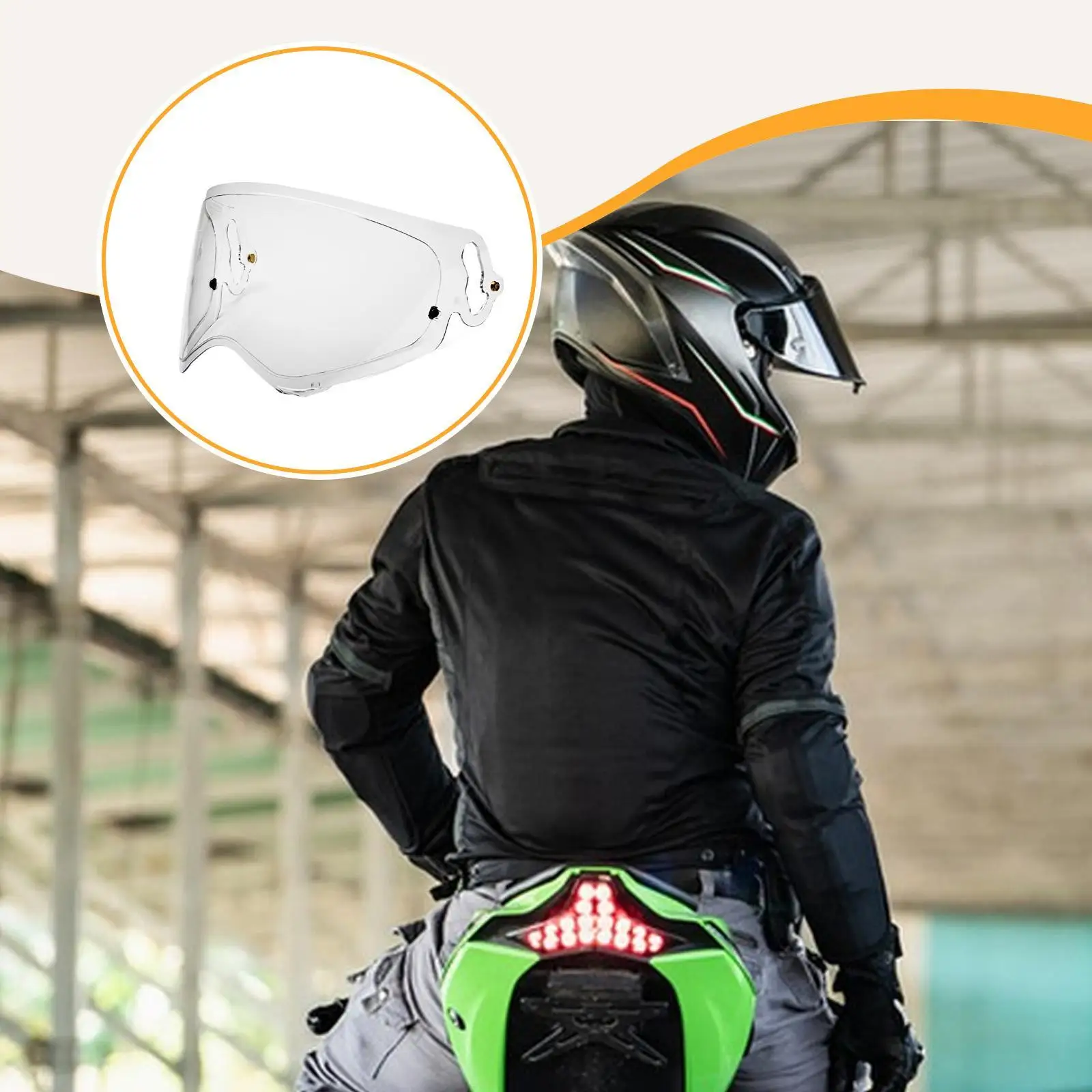 

Motorbike Helmet Visor Lens Replace Windshield for Biking Supplies Gift