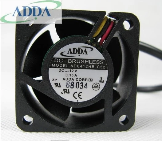 

FOR ADDA AD0412HB-C52 40*40*20MM 4CM 40MM DC12V 0.15A Three-wire Server Square cooling Fan