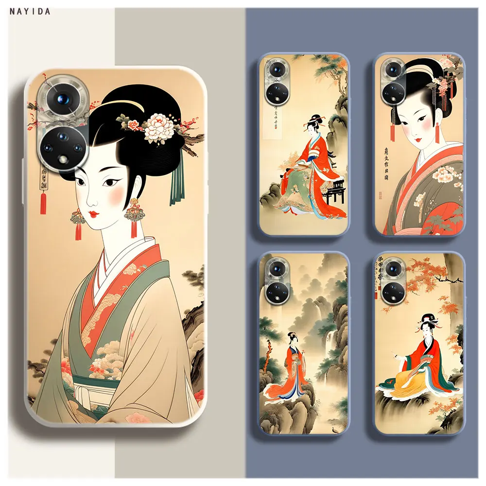 Phone Case For Honor 70 50 X6A X9B X7A X8A X9A Soft Silicone Original Cover Elegant Palace