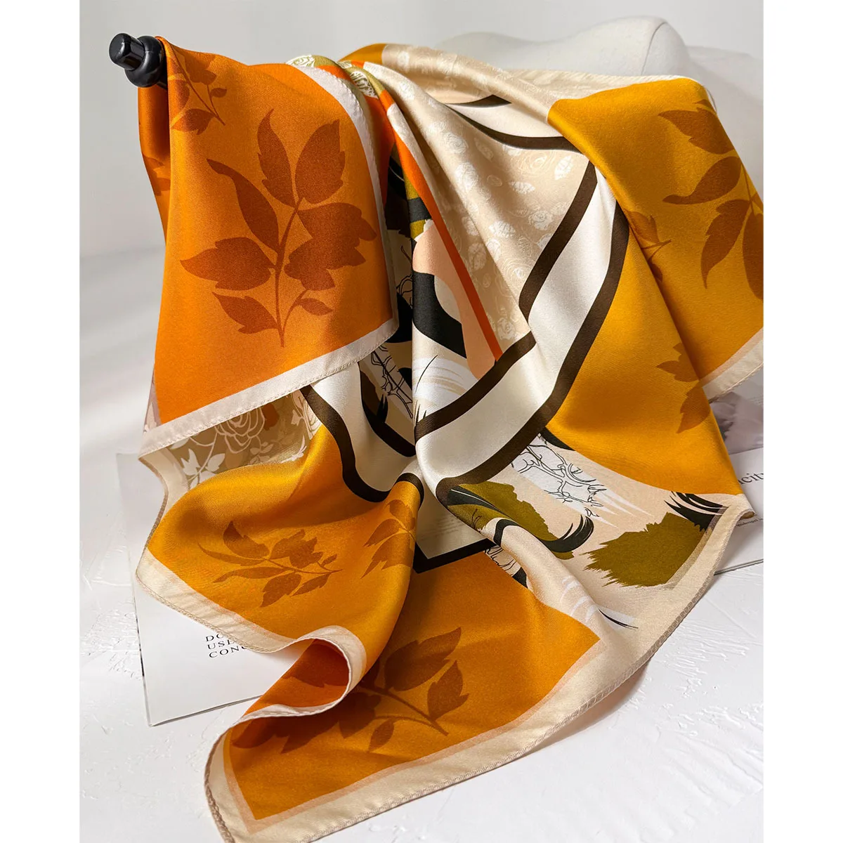 

14 momme 100% Natural Twill Silk Scarf for Women Neck Double side Foulard Shawl Wrap Square Neckerchief Hijab Bandana Scarves