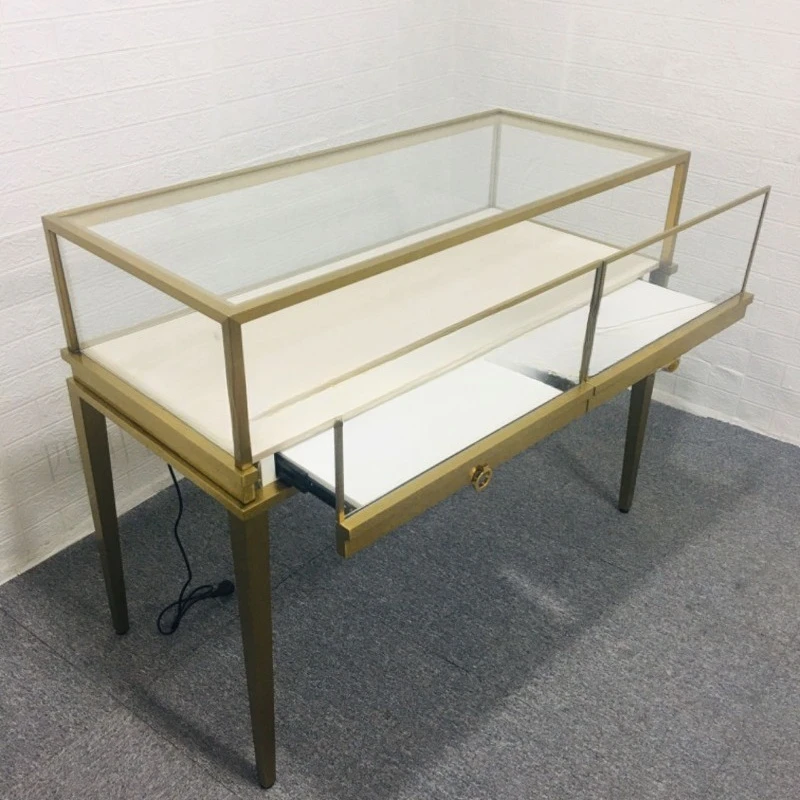 Luxury Jewelry Display Cabinet for Pearl and Jade Accessories Stainless Steel Glass Showcase for Elegant Jewelry Presentation