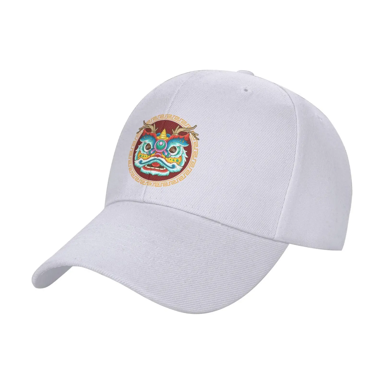 

Chinese New Year Lion Dance Baseball Cap for Men Women Classic Adjustable Dad Hat Golf Hat