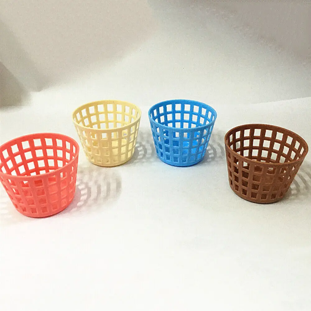 Dollhouse Miniature Laundry Basket Washing Machine Set Plastic Storage Case Toys