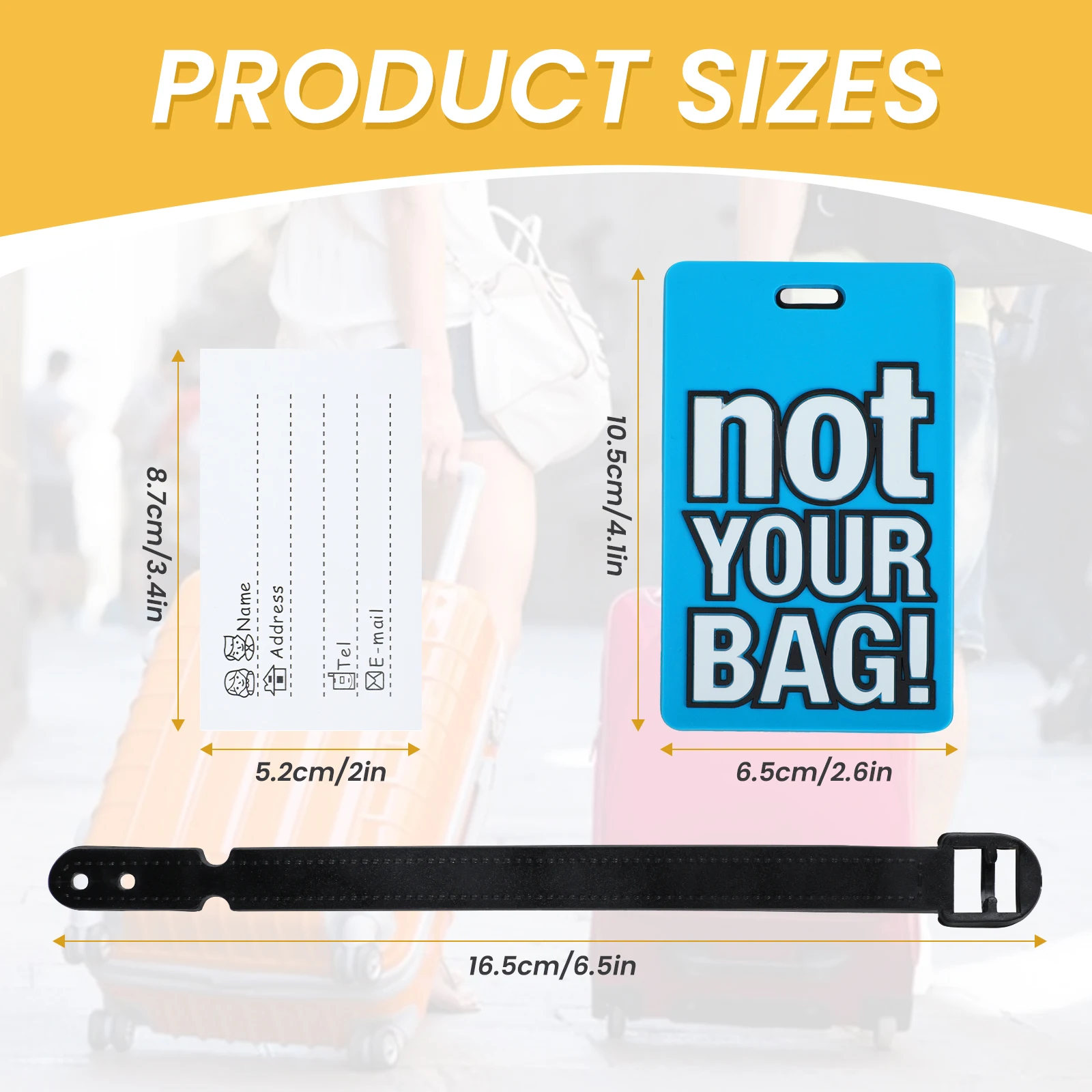 Creatieve Engelse Letters Pvc Zacht Rubber Bagagelabels Reisaccessoires Bagagelabels Koffers Rugzakken Hangende Tags