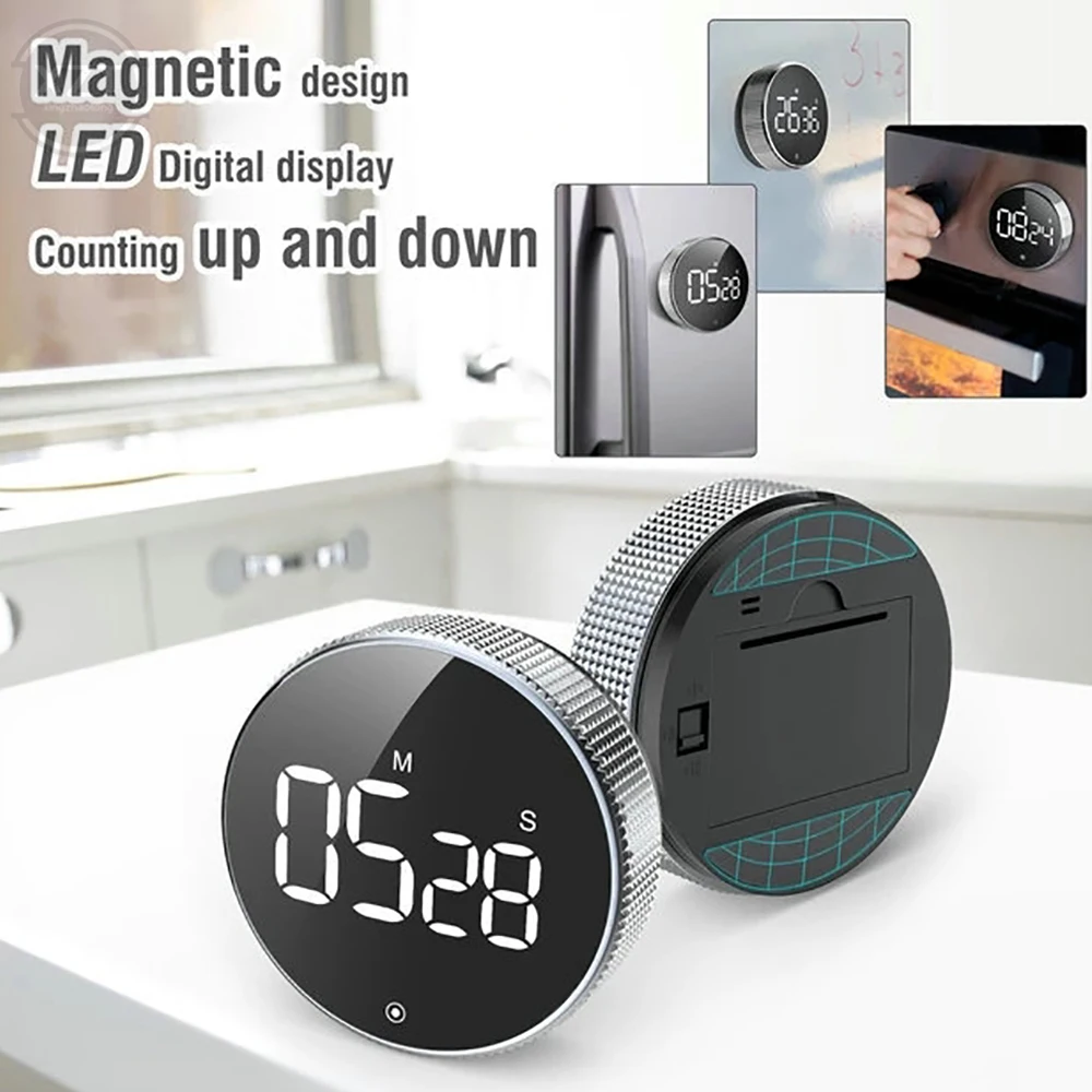 Digital Smart Timer Kitchen Magnetic Electronic Cooking Shower Study Stopwatch Manual Countdown Alarm Clock