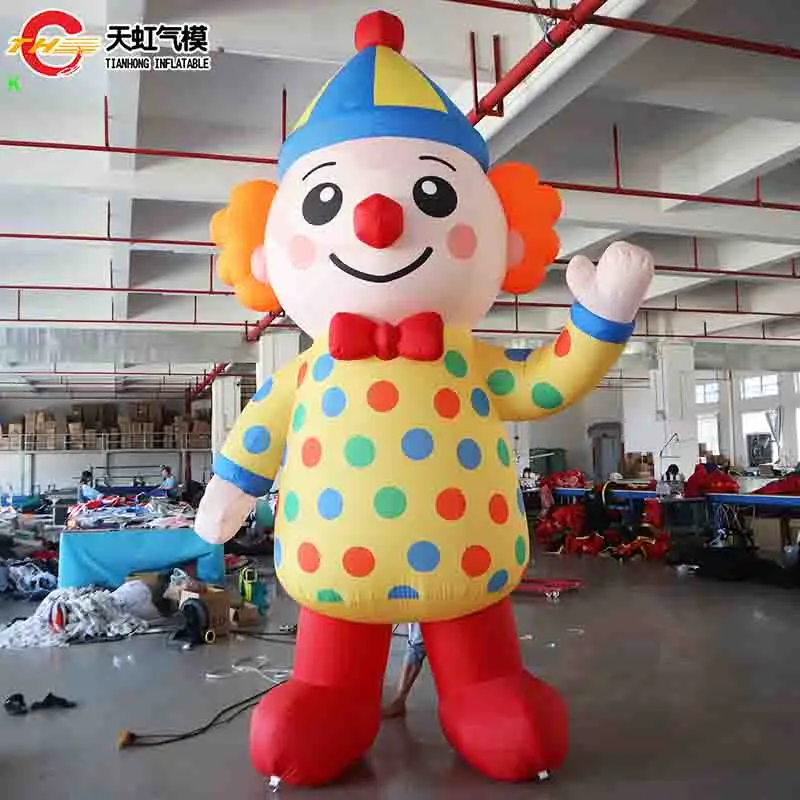 

2m Circus Happy Clown Model Inflatable Cartoon Baby Clown Boy with Lighting for Advertising Decoration