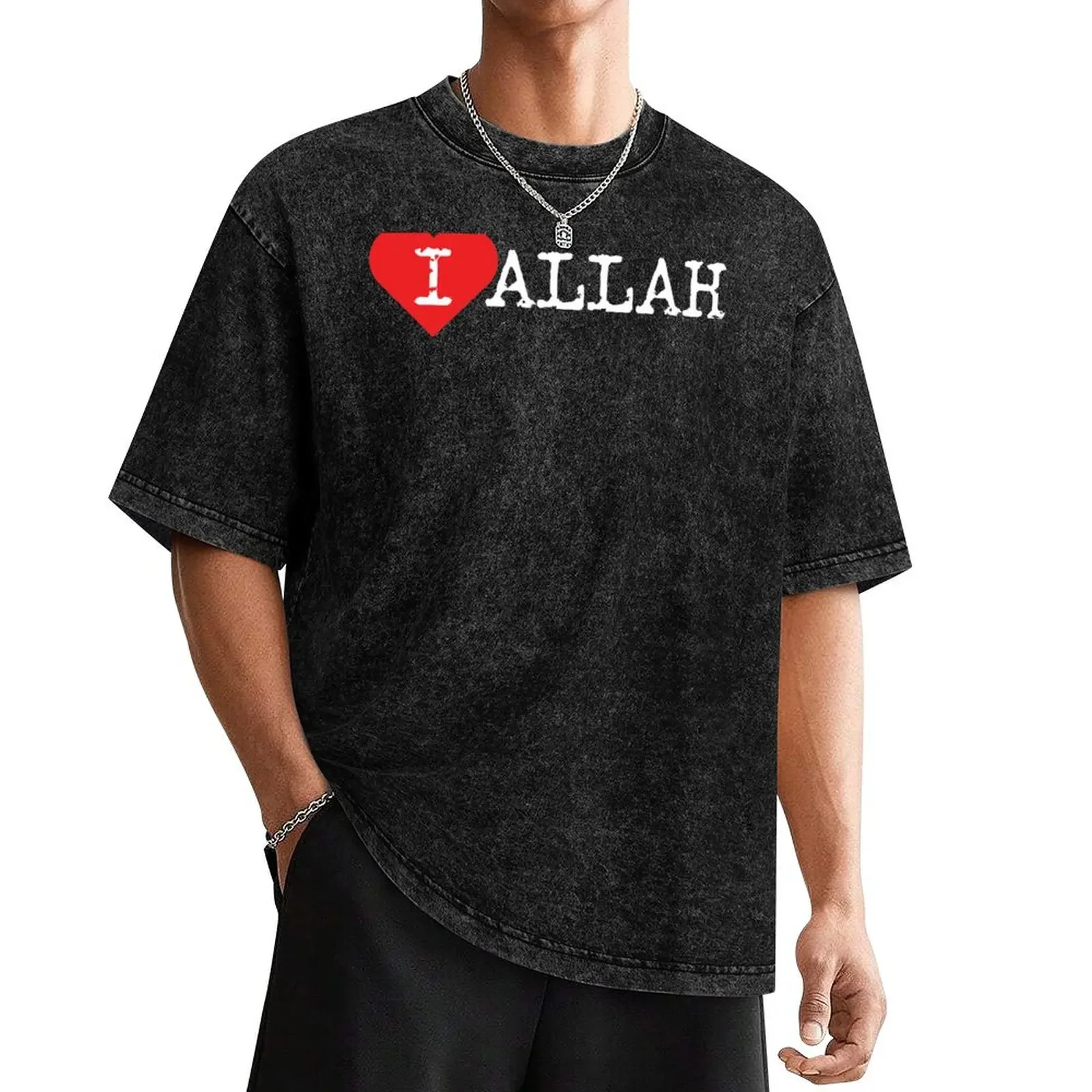 

I Heart Allah Love Allah T-Shirt anime tshirt new edition graphic tee shirt custom shirt mens graphic t-shirts anime