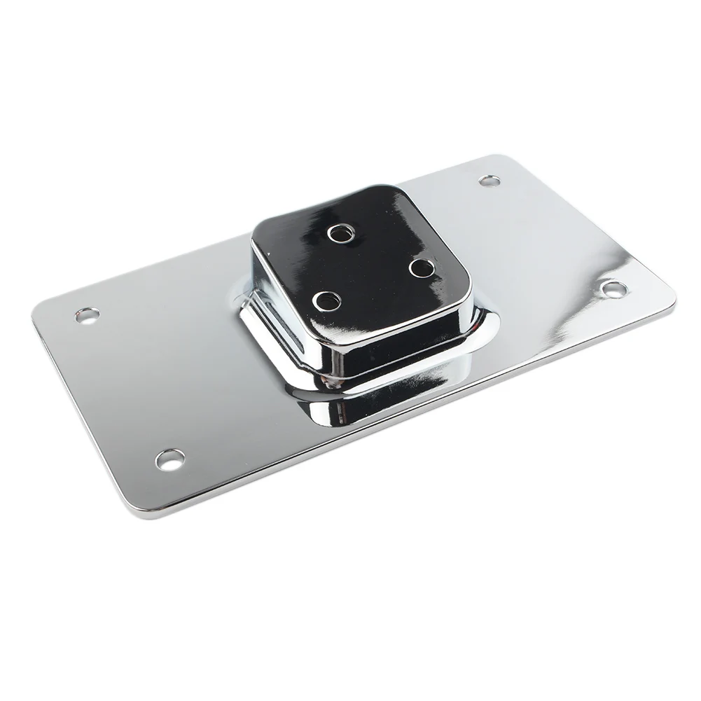 7''X4'' Motor Laydown Tilt License Plate Frame Mount Steel Chrome For Harley Big Twins Sportster Dyna Softail 1973-up