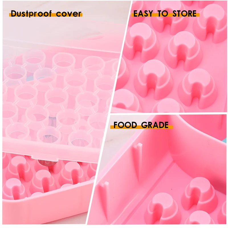 FAIS DU Cream Baking Pastry Nozzles Storage Box Plastic Storage Container Boxes Piping Bag Organizer Cake Nozzle Slots Holder