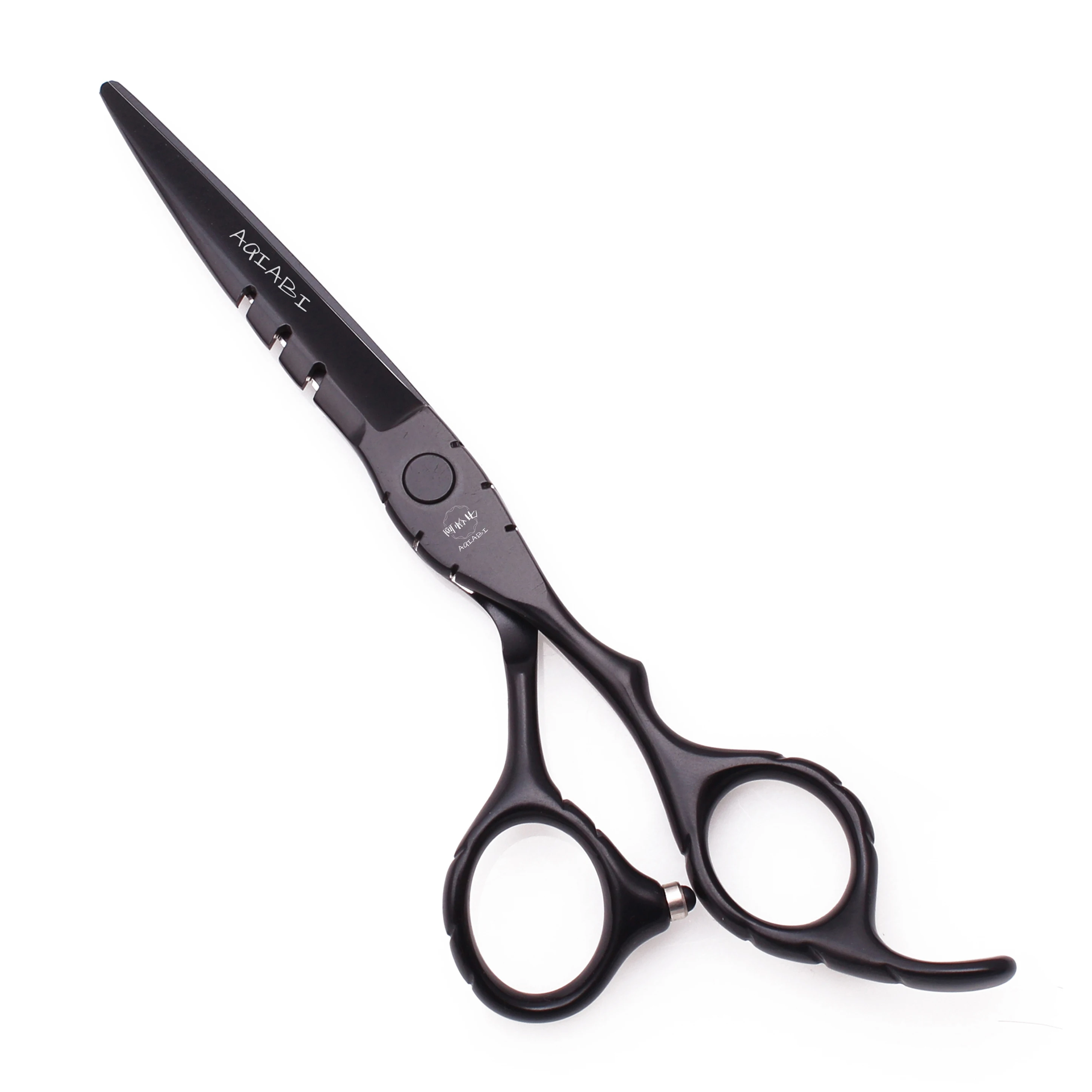 Professionelle Friseurschere 5,5" 6" AQIABI Japan Edelstahl Effilierschere Friseursalon Haarschneideschere Rot A1010 – Detail 17