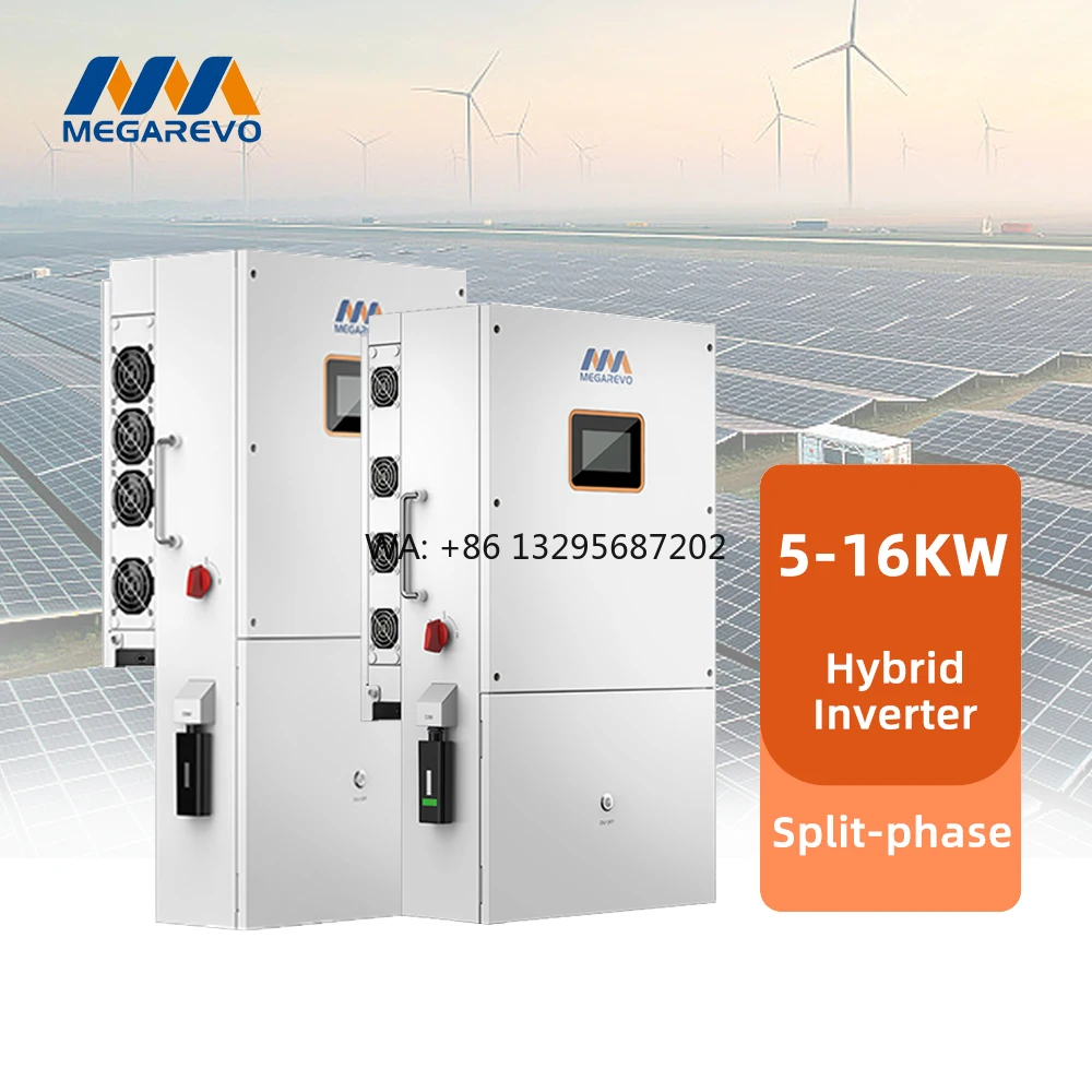 Megarevo R(5-16)KLNA US Version Split Phase 120V/240V Inverter 5Kw 8KW 10KW 12Kw 16Kw Low Voltage Hybrid Solar Inverter