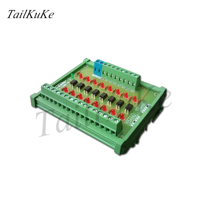 8 Way Photoelectric Isolation Module PLC Signal Level Voltage Conversion Board NPN Output DST-1R8P-N