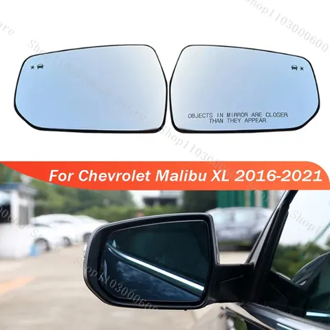 Chevrolet Chevy Malibu XL 2016-2021 자동차 외장 백미러 사이드 미러 유리 렌즈 (블라인드 스팟 가열 포함)