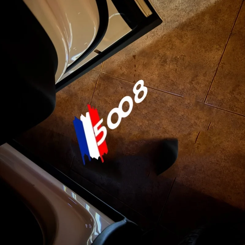 Led باب السيارة شعار ضوء HD الليزر ترحيب مصابيح لبيجو 308 3008 408 4008 508 5008 RCZ شبح الظل مصباح مجاملة ديكور #1