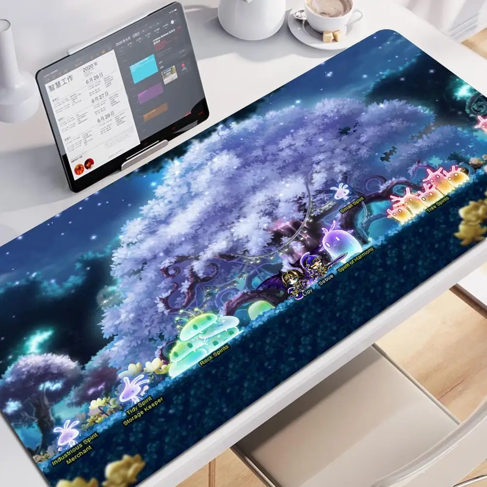 Maplestory Mouse Pad Anime Keyboard Mat Large PC Gamer Cabinet Gaming Mats Mause Cute Desk Accessories Mousepad Personalized