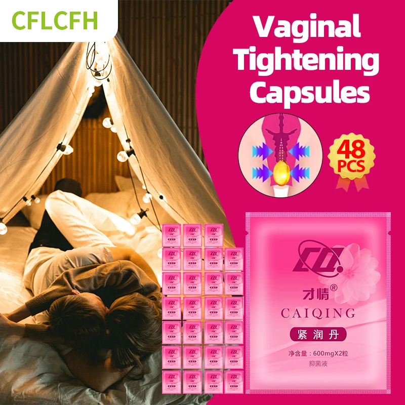 48 Capsules Vaginal Tightening Female Orgasm Gel Shrink Vagina Enhancer Exciter Stimulant Women\'s Climax Tight Care Oil