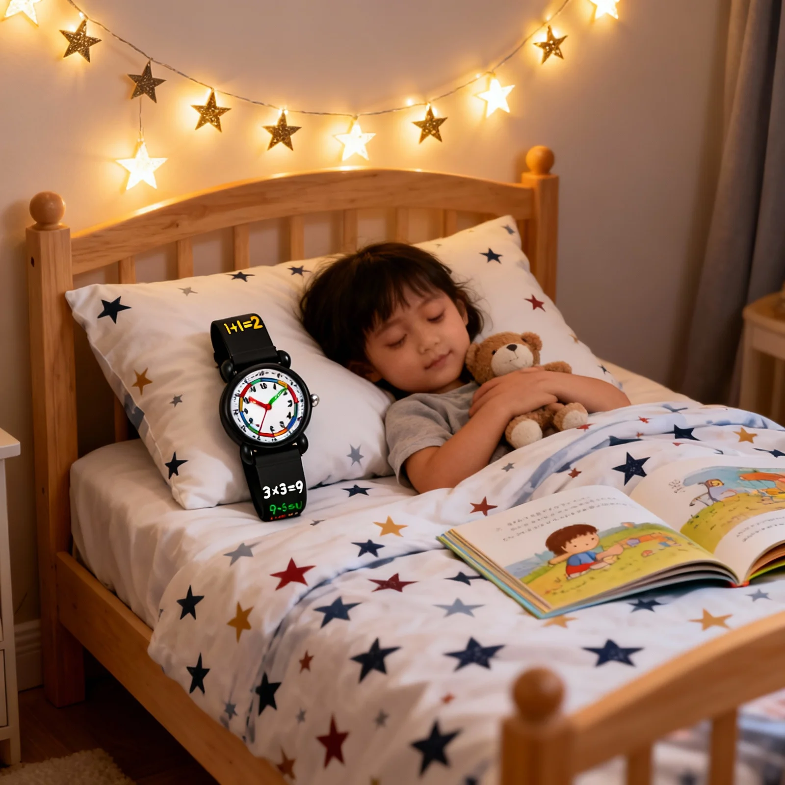 3D Cartoon Watch Black Waterproof Quartz Wristwatch For Creative Strap Students Accessories Watch