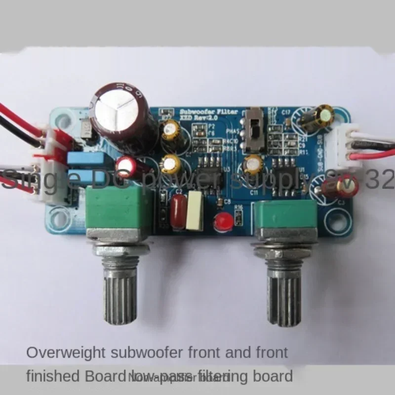 

Low Pass Filter Bass Subwoofer Preamp Amplifier Board Single Power DC 9-32V Preamplifier with Bass Volume Adjustment