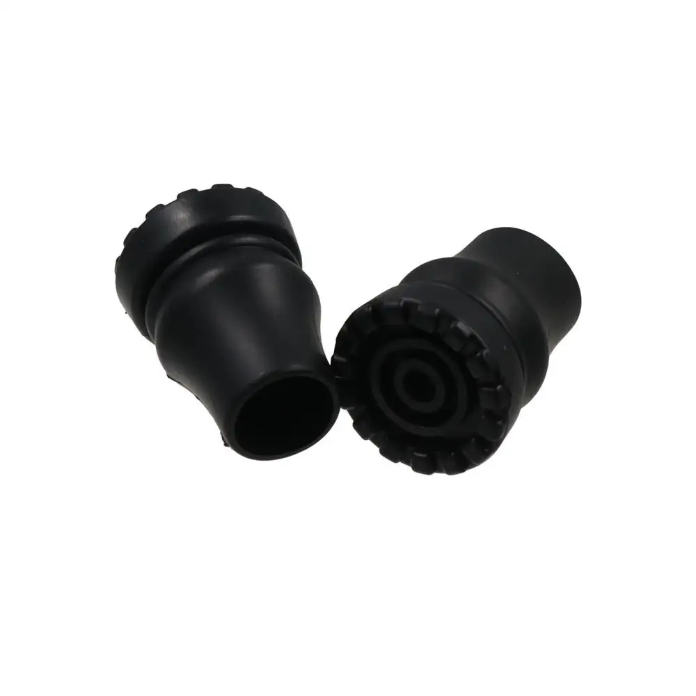 

2pcs Anti-Skid Crutch Cane Bottom Pads Black 16/19/22mm Walking Stick Tip Protector Wear -resistant Rubber