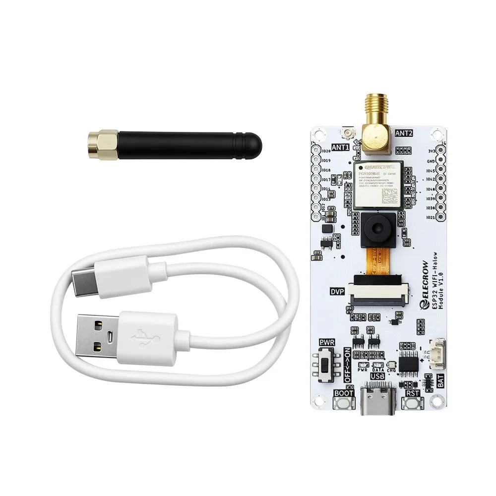 Elecrow ESP32 Wi-Fi HaLow Module with 2MP Camera | 32Mbps High Speed | Long-distance transmission-915MHz