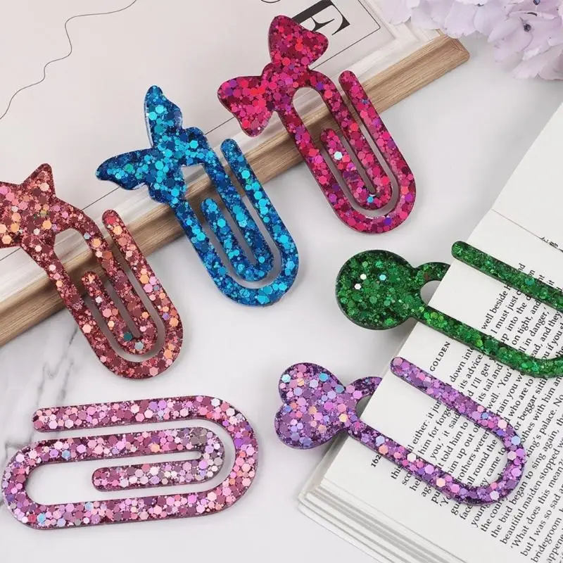 Earrings Molds Resin Craft Moulds Paper Clip Pendant Molds Unique Keychain Molds Jewelry Making Accessories