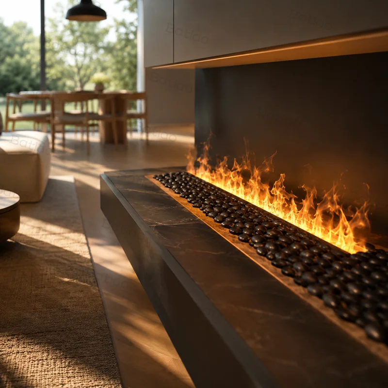 luxury smart mist fireplace Create an impressive focal point with realistic water vapor flames and elegant lighting effects