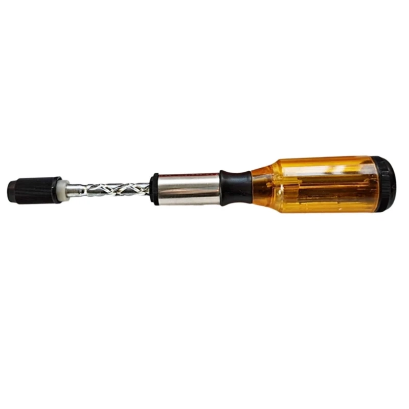 Cacciavite a spirale rotante semiautomatico con punta ricambio da 5 pezzi Set cacciaviti a cricchetto push pull manuale