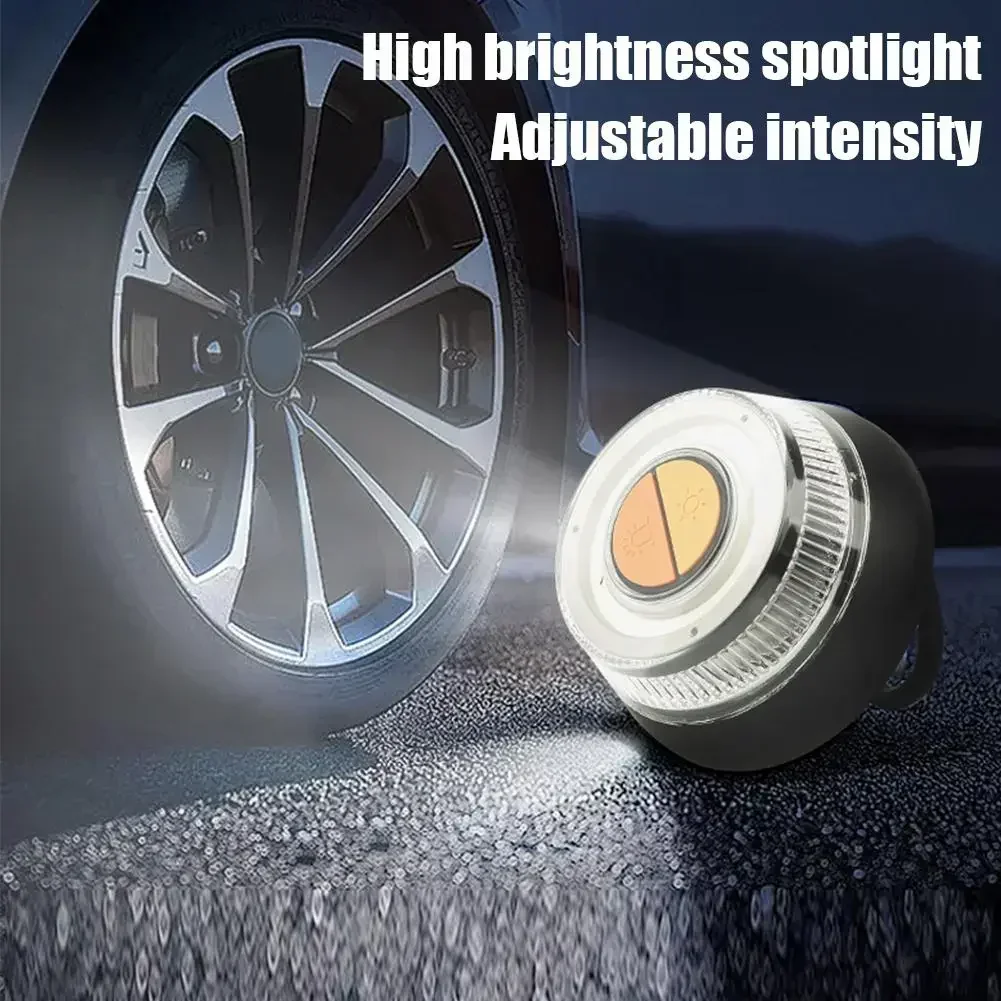 Magnetic Flashing Yellow Emergency Lamp Safety Alert Light Need AAA Battery Power for Outdoor Camping Road Safety Light
