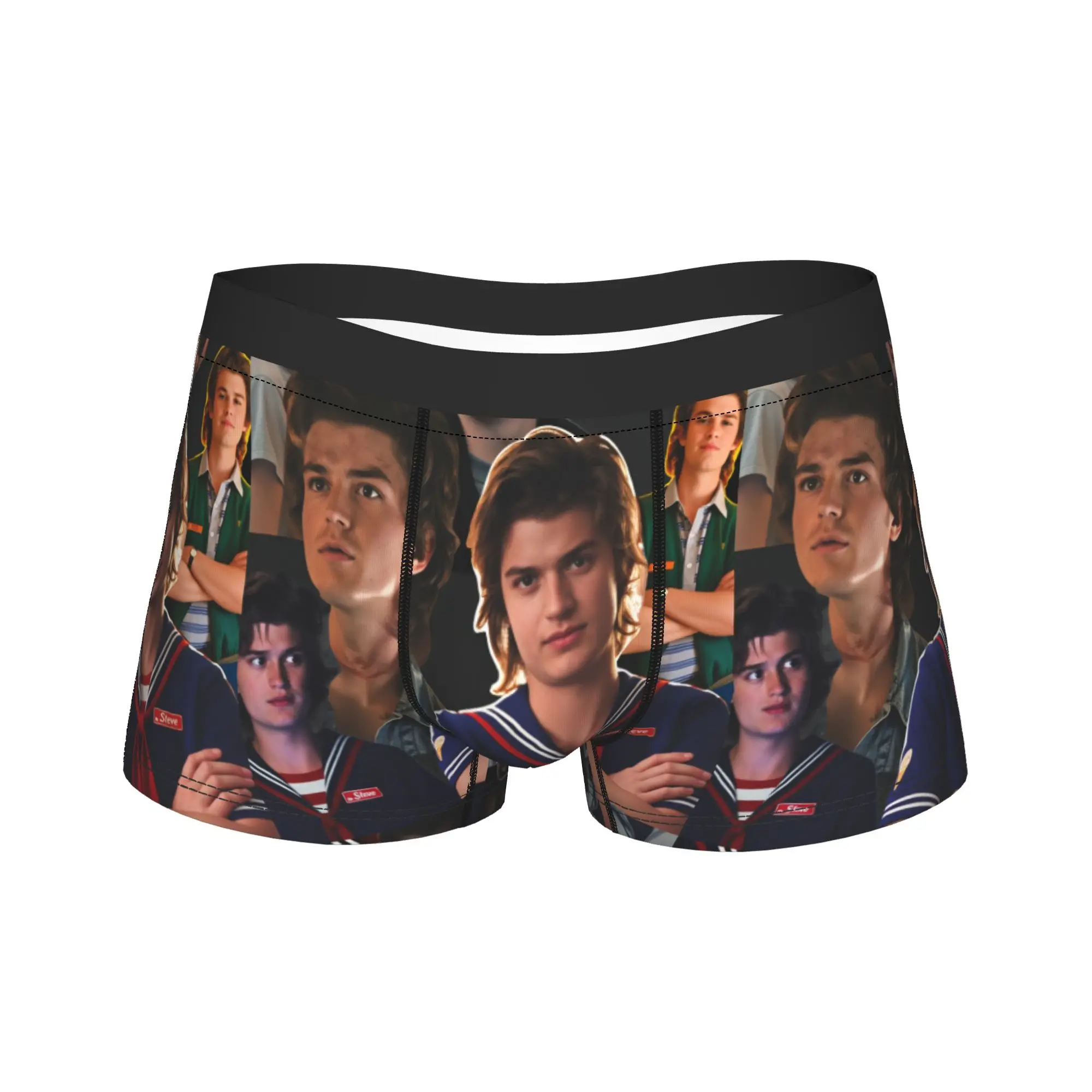 

Steve Harrington Boxershorts Pouch Underwear High Quality Custom DIY Shorts Briefs Sexy Soft Man Panties Big Size 2XL