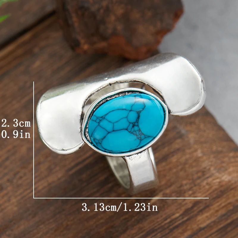 Vintage Tibetan Moonstone Crystal Rings for Women Boho Antique Indian Natural Two Colors Stones Ring Fine Jewelry Ladies Gifts