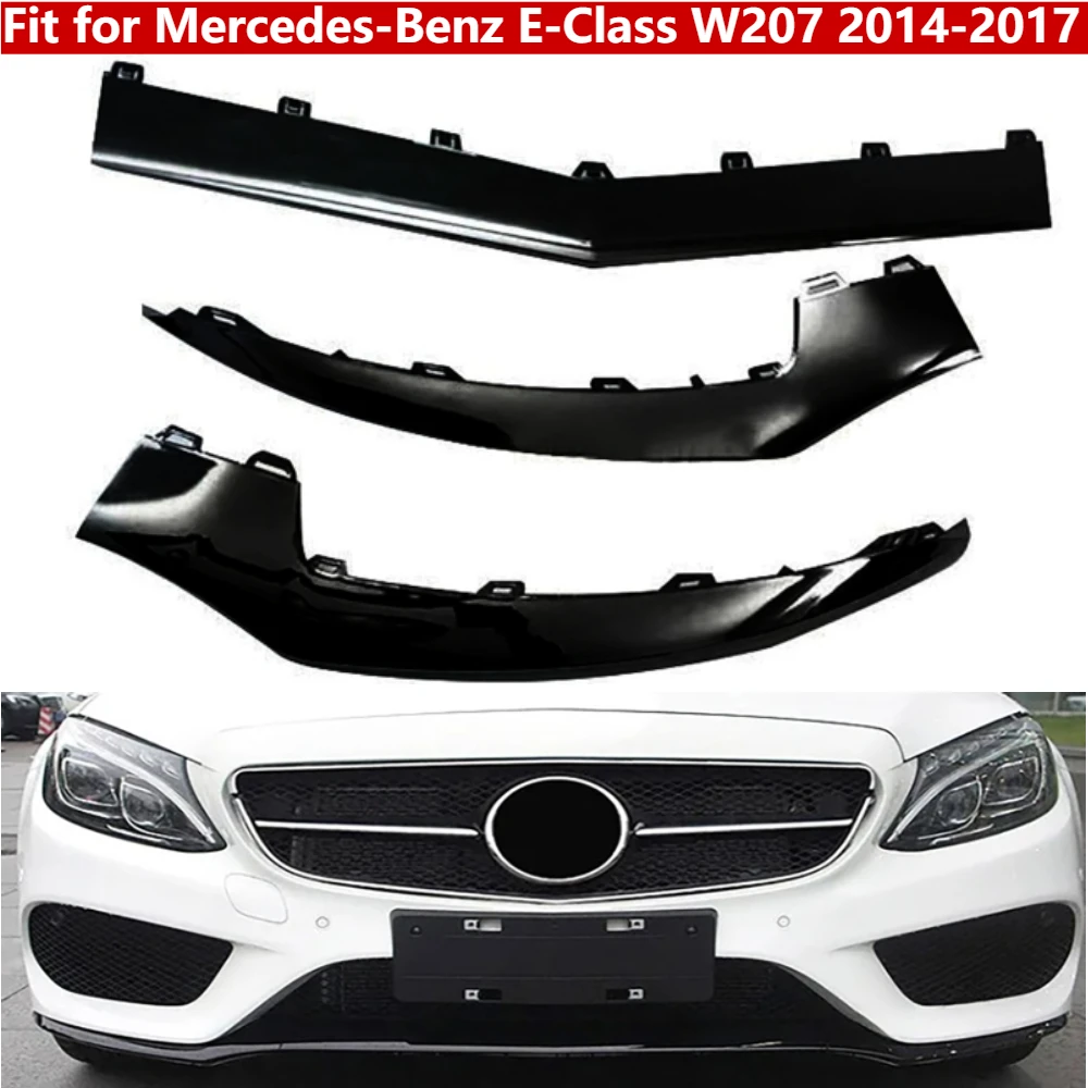 

3Pcs/set Front Bumper Lip Diffuser Spoiler Trim A2078850874 for Mercedes-Benz E-Class W207 2014-2017