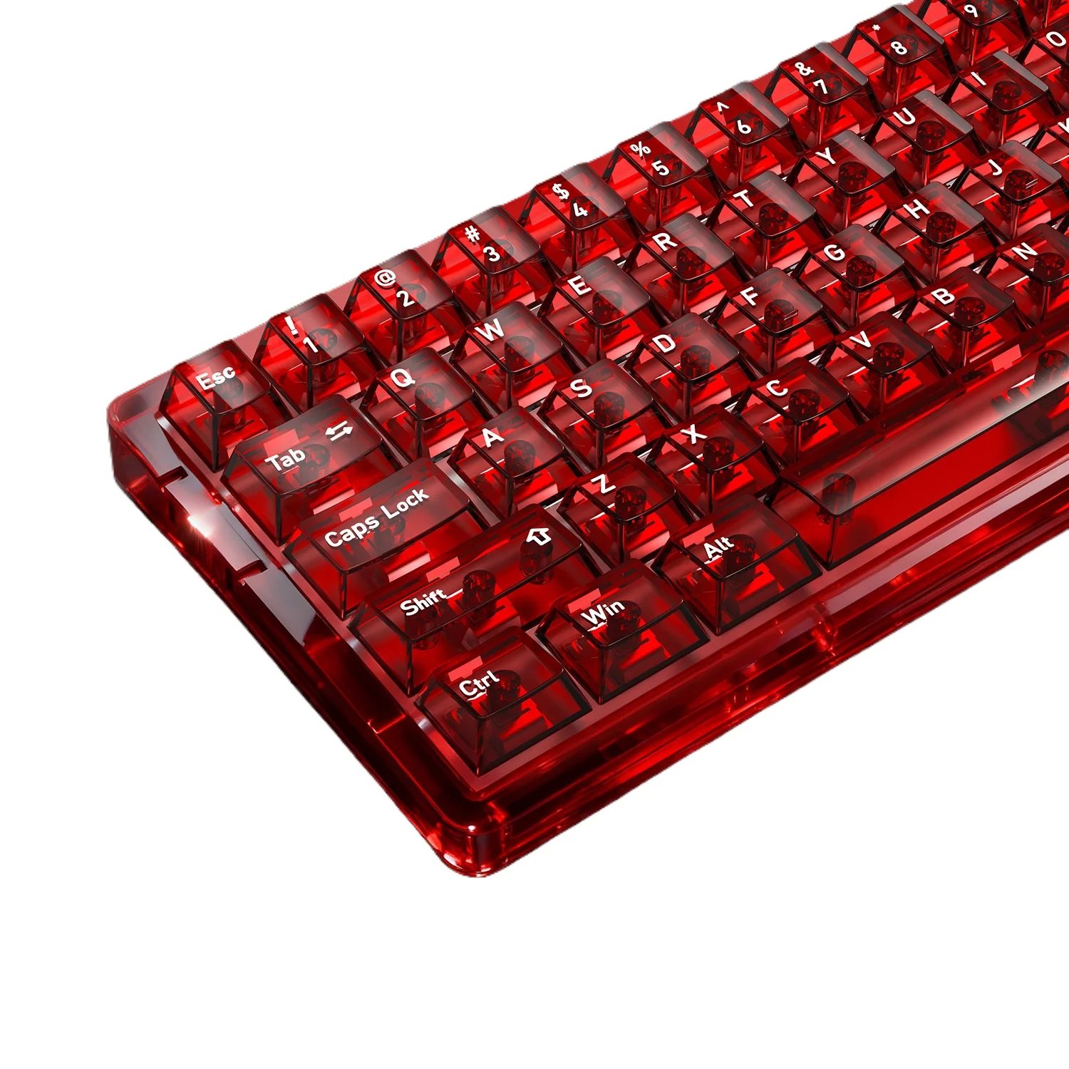 Transparente Tastenkappen in Rot, Türkis und Blau, Cherry-Profil, PC-Tastenkappen für Mechanische Tastaturen, DIY 60 70 80 90 100 Koreanische Tastenkappen