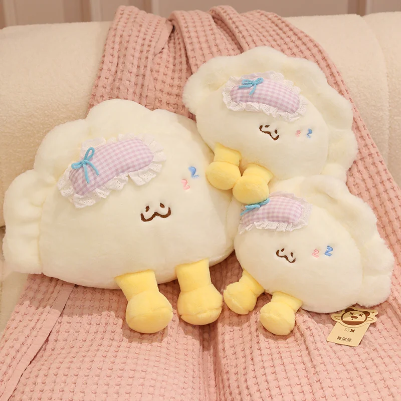 

28/40cm Simulation Cute Dumpling Plush Toys Kawaii Stuffed Foods Realistic Dumpling Dolls Girls Hug Pillow for Kids Gifts Decor