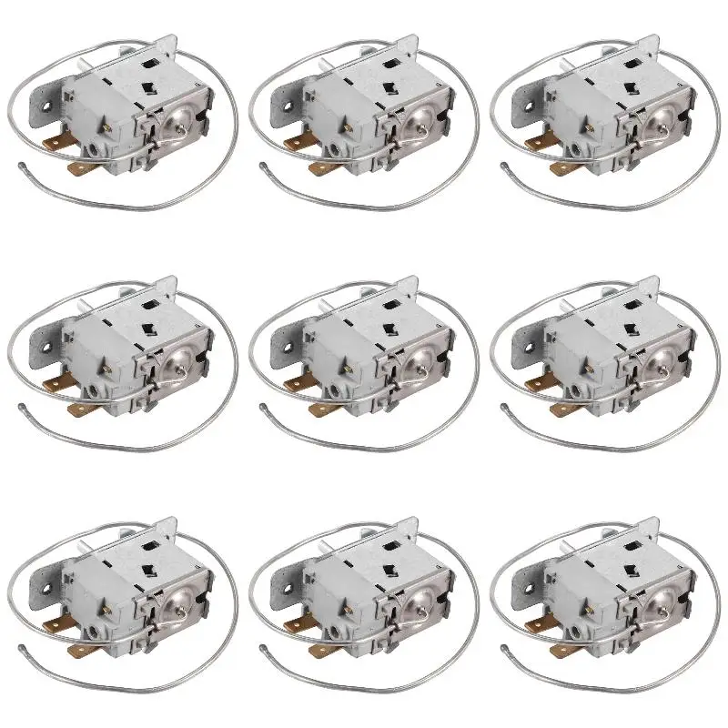 Lot de 9 thermostats de réfrigération pour réfrigérateur X(WPF22A 2Pin avec cordon métallique de 30 cm)