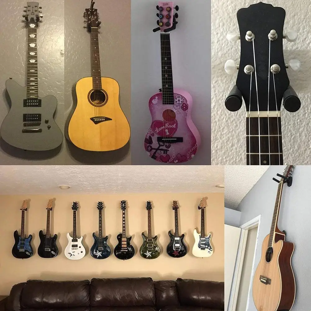 

Guitar Holder Wall Mount Stand Parts and Accessories Home Instrument Display Guitars Hook Wall Hangers Guitar 1pcs