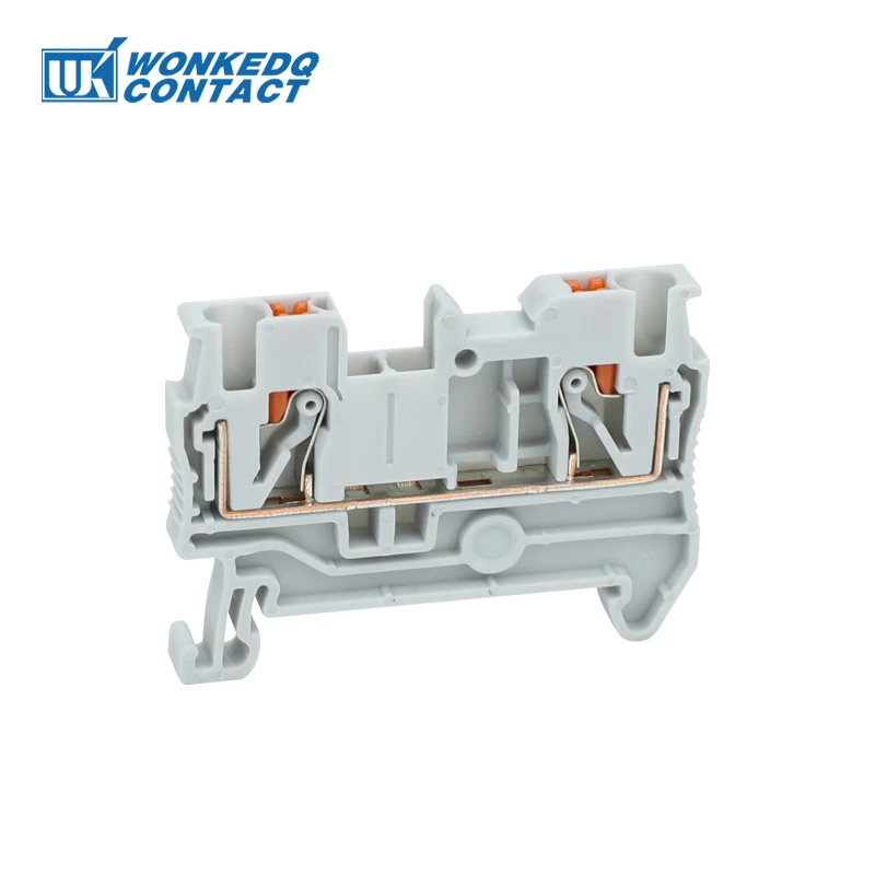 PT-2.5 Push-in Terminal Block DIN Rail Wire Connector 2.5mm Cable Screwless Spring Plug Electrical NS35 PT 2.5