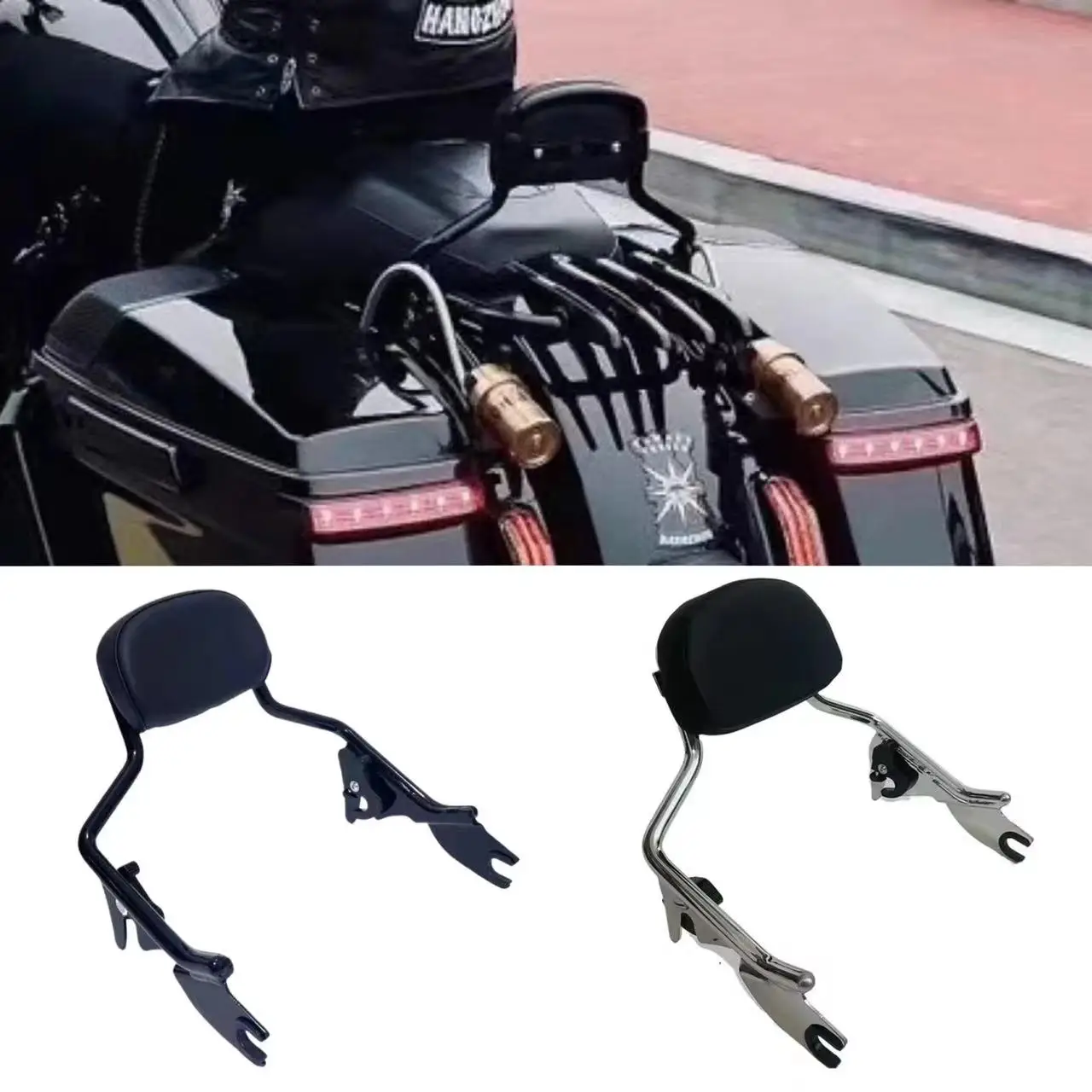 Motorcycle Sissy Bar Detachables Passenger Backrest For Harley Road King Road Glide Street Glide 2009-2025 Accessories Sissybar