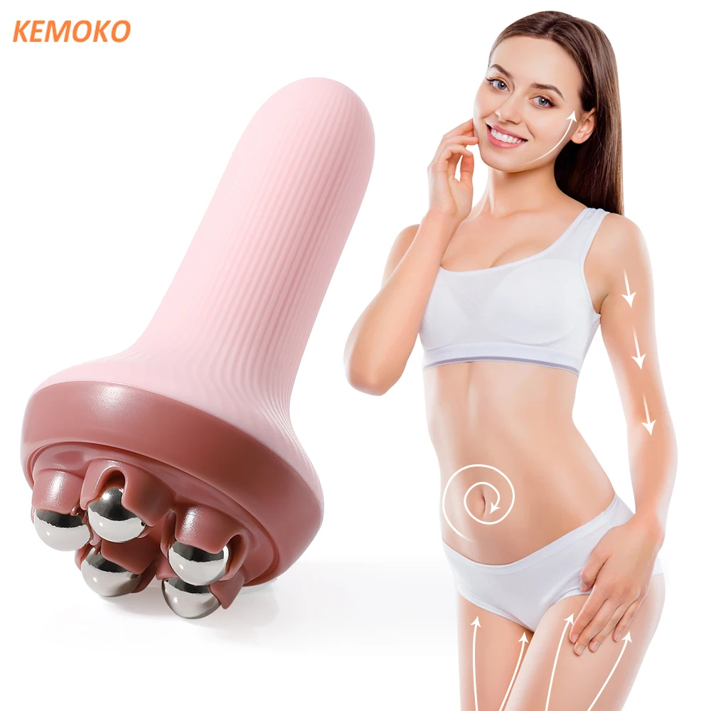 5-Bead 360° Massage Roller Ball Anti-cellulite Massager Pressotherapy Gua Sha Lymphatic Beautiful Health Care Massage Instrument