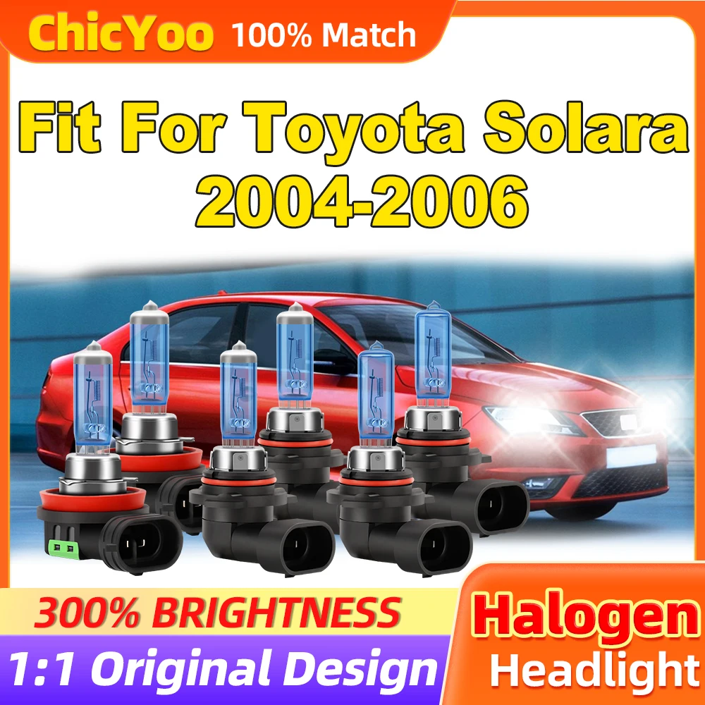 

Fit For Toyota Solara 2004 2005 2006 300W Car Lights 36000LM Super Bright White Halogen Headlamps 6500K 12V Turbo Auto Lamps