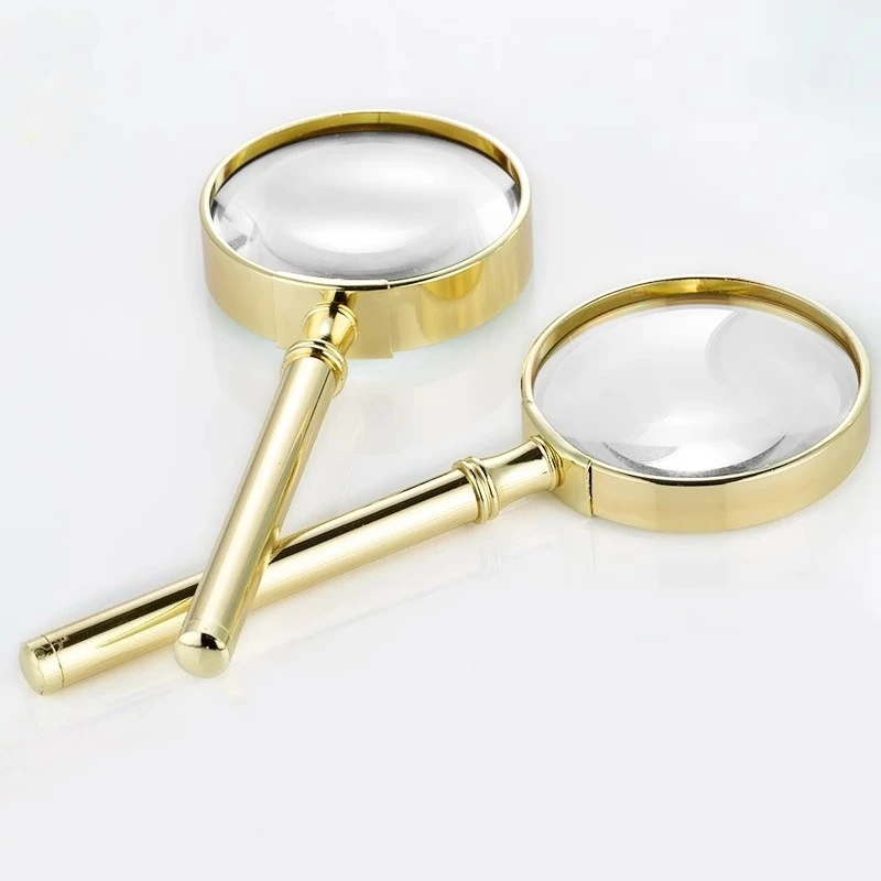 

30X Solid Brass Magnifying Glass Handheld Portable Loupe with Glass Lens for Jewelry Antique Coin Stamp Reading Elderly Hot Sale