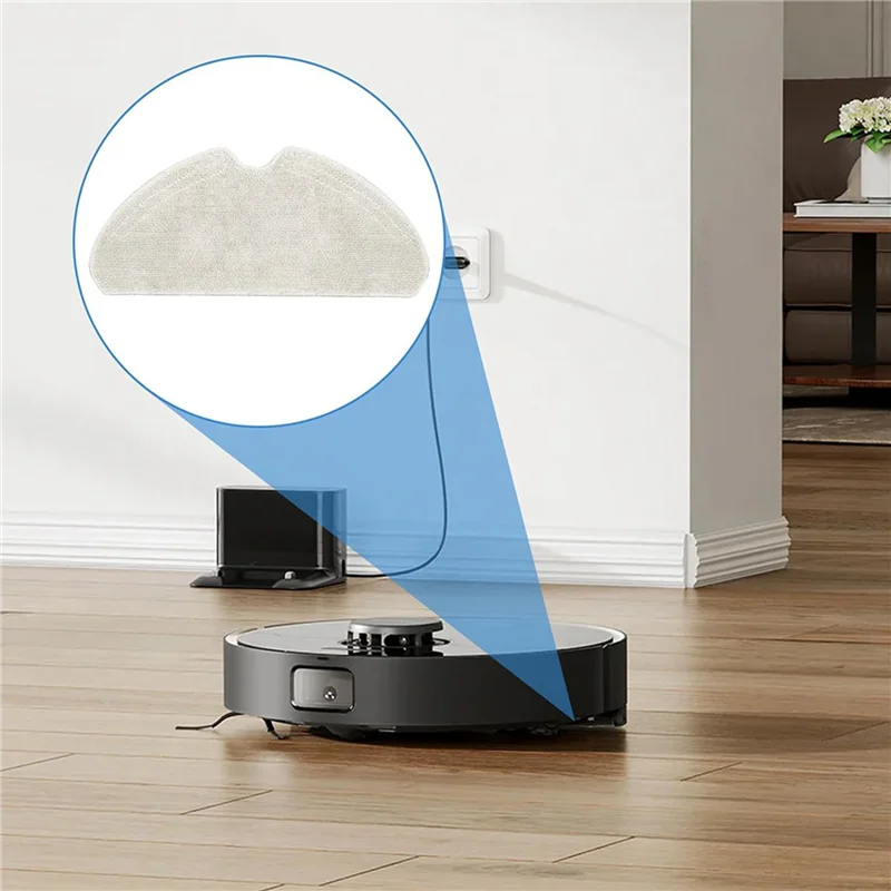 

AONEQ-12 Pack Replacement Mop Pads For Dreame D10S, D10S PRO, D9 Max, F9 PRO Robot Vacuum Cleaner, Washable Reusable Mop Pad