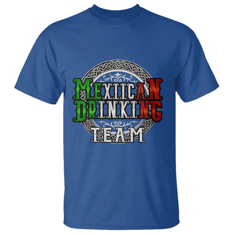 Mexican Drinking Team T Shirt Unisex Tee Tops Men Clothing Funny Mexico Flag Beer Party Printed Short Sleeved Harajuku Tshirt