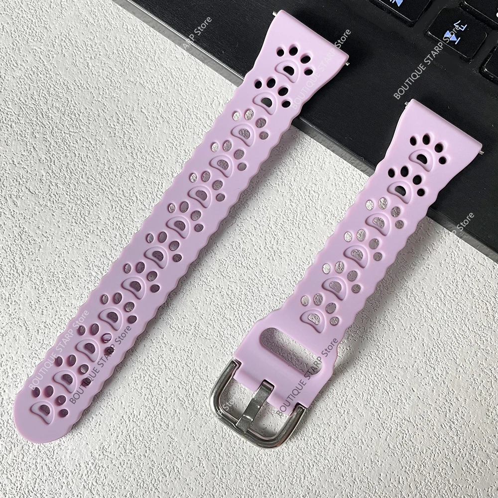 Ladys Strap for Samsung Galaxy Watch 4 Classic 42mm 46mm/Watch4 40mm 44mm Womens Silicone Watchband Wristband Bracelet 20mm 22mm