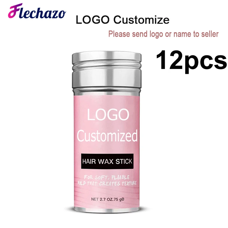 

Professional Hair Wax Stick For Wigs Personalized Logo Hair Pomade Stick Long Lasting Hair Styling Wax Stick For Flyaway 12Pcs