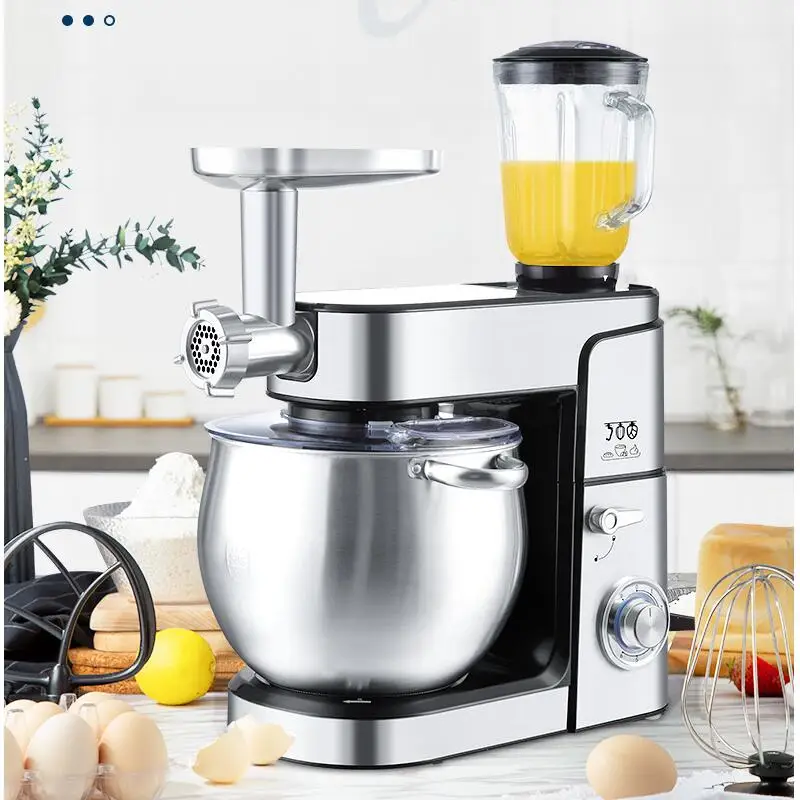 12L Stand Planetary Mixer Meat Grinder Juicer Cake Food Processor 1500W Stainless Steel Bowl and Timer Dough Mixer