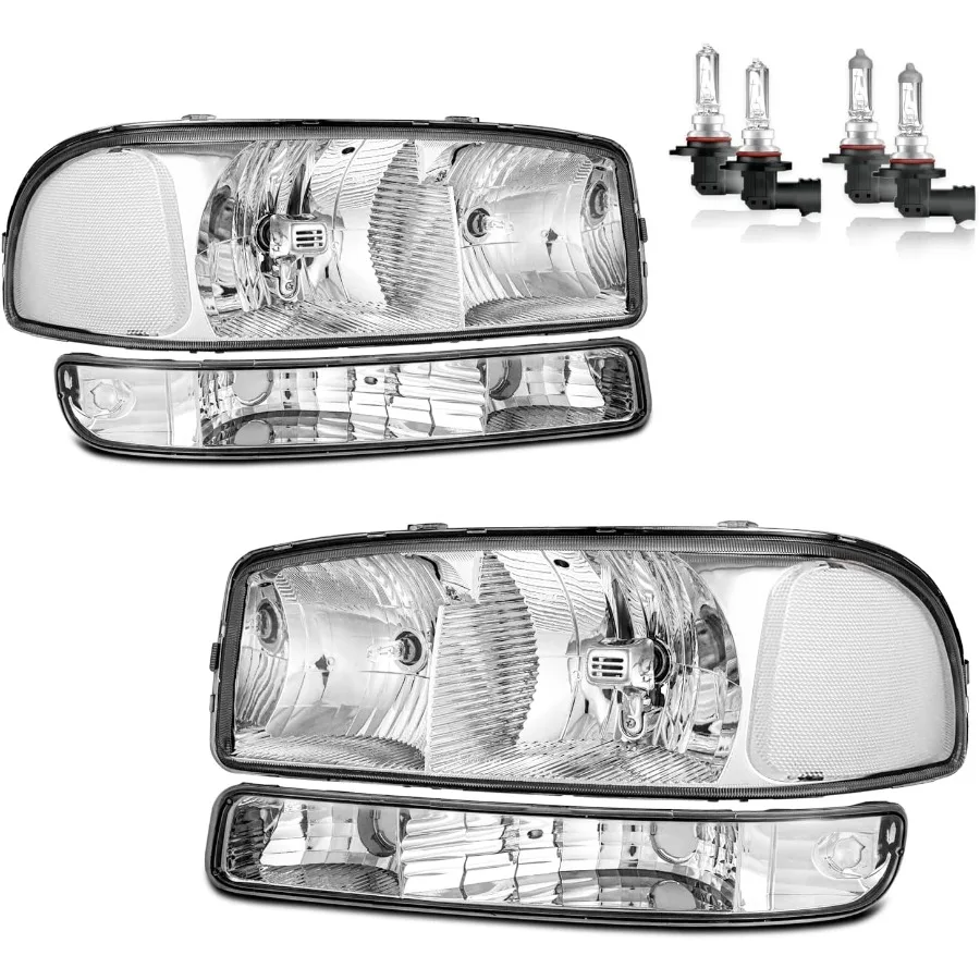 

Замена галогенной фары для GMC Sierra 1999-2007 годов и GMC Yukon 1999-2006 гг. с функцией дальнего ближнего света включает в себя лампочки Com