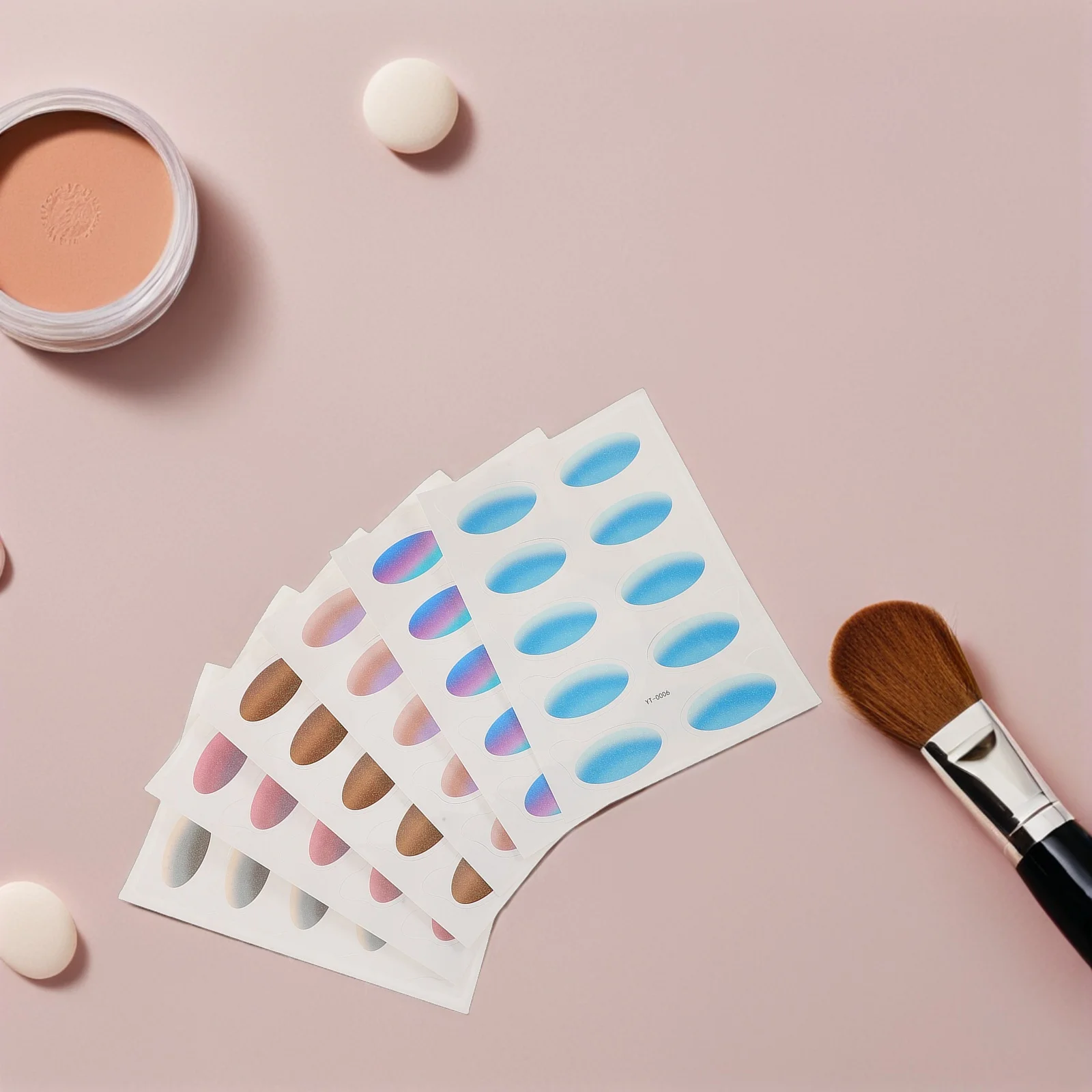 

6 Sheets Waterproof Eyeshadow Stickers Gradient Eye Makeup for Women Party Cosplay Festivals Decoration Accessories