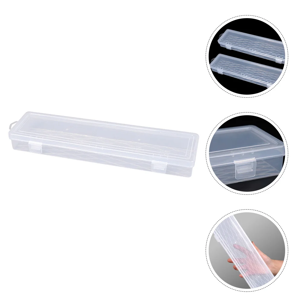 Small Tool Box Transparent Plastic Storage Case for Beads Jewelry Craft Organizer Sundries Container with Hole Design for Home